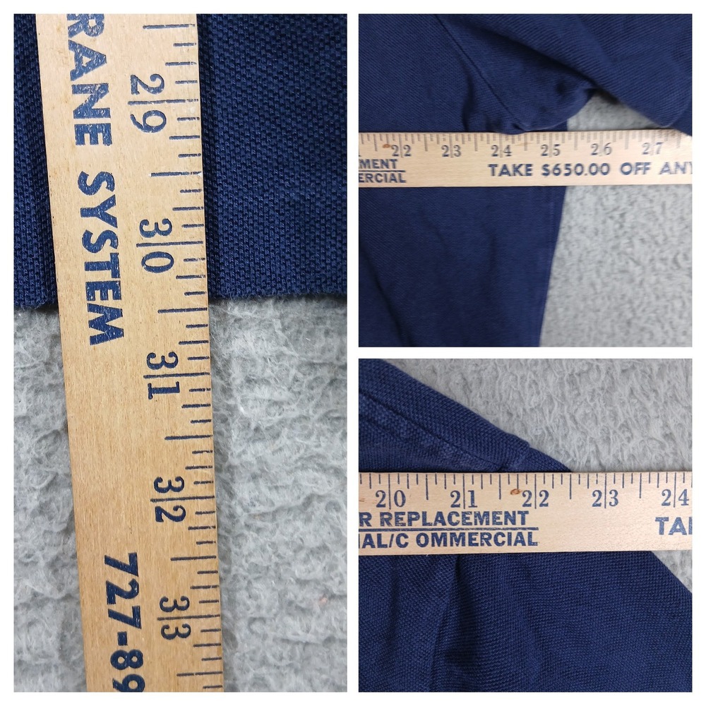 Polo Ralph Lauren Classic Fit Pique Short Sleeve Polo Shirt XXL Navy Blue - Picture 5 of 9